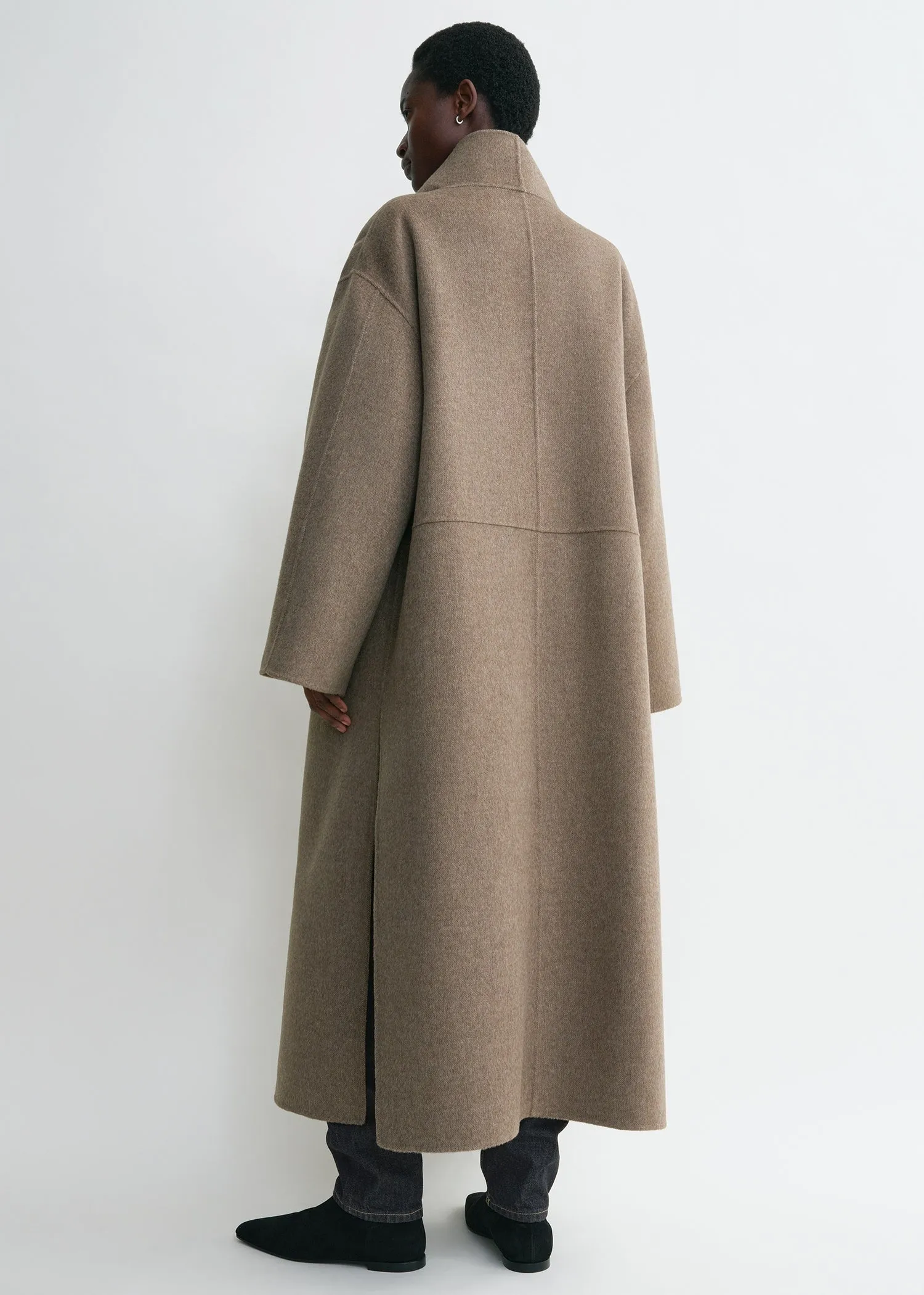 Signature wool cashmere coat oak sold by Toteme product image thumbnail 3