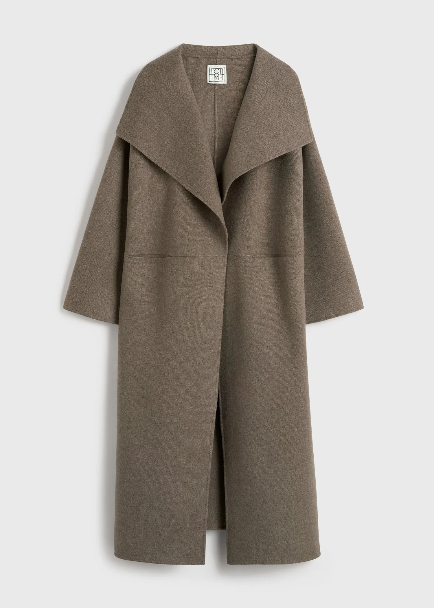 Signature wool cashmere coat oak sold by Toteme product image thumbnail 5