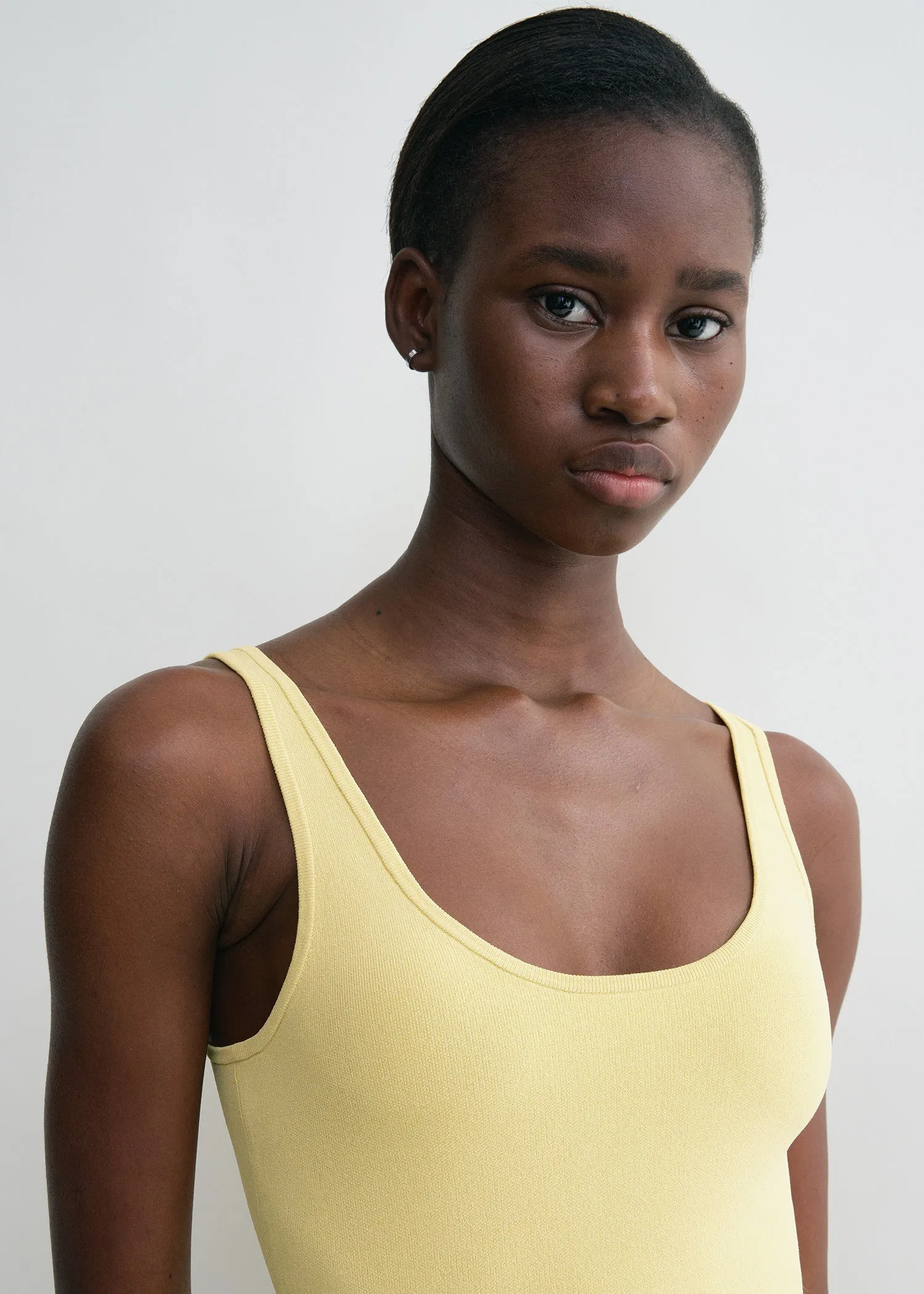 Evening tank dress soft yellow sold by Toteme product image thumbnail 4