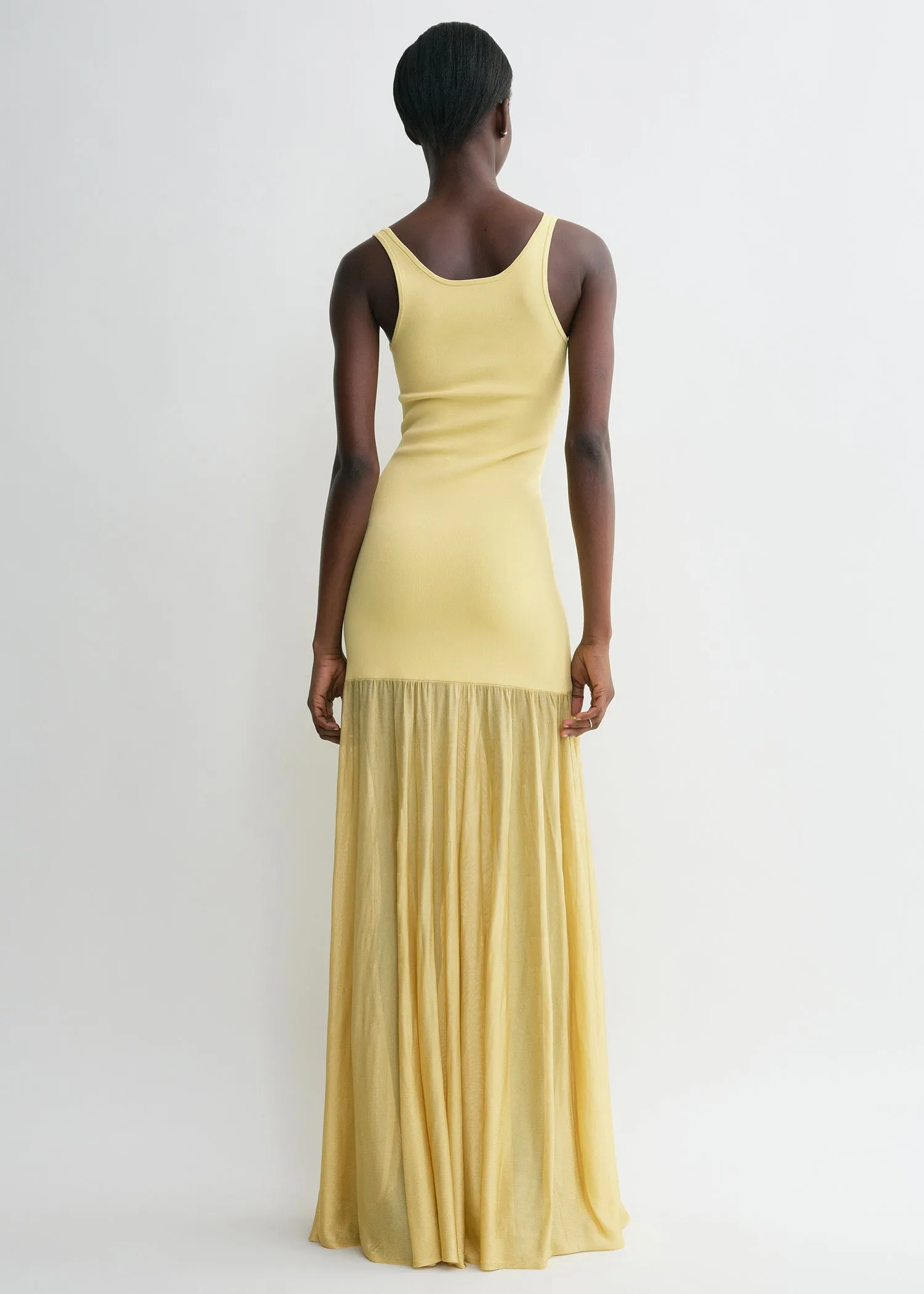 Evening tank dress soft yellow sold by Toteme product image thumbnail 2