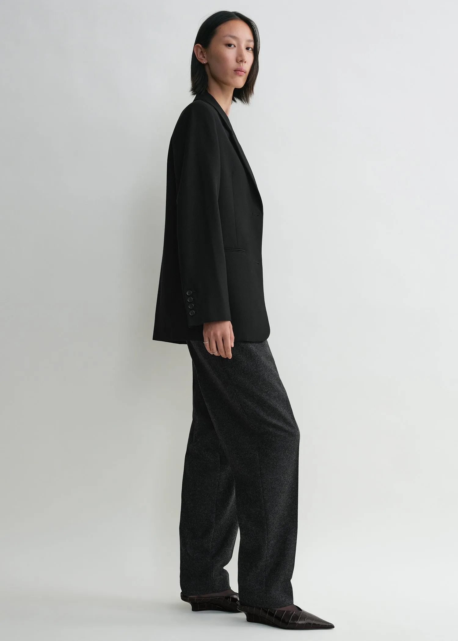Tailored suit jacket black sold by Toteme product image thumbnail 2