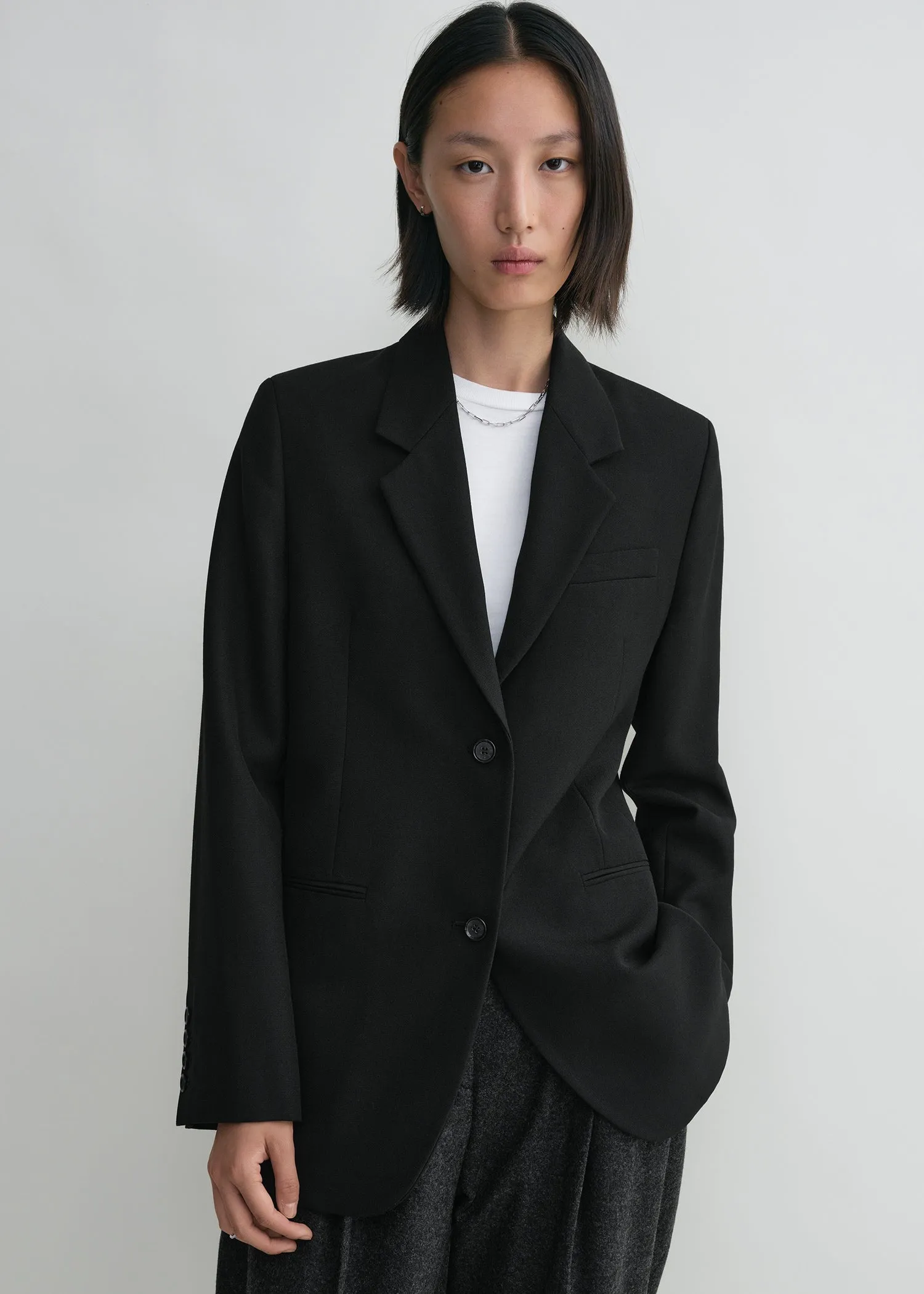 Tailored suit jacket black sold by Toteme product image thumbnail 4