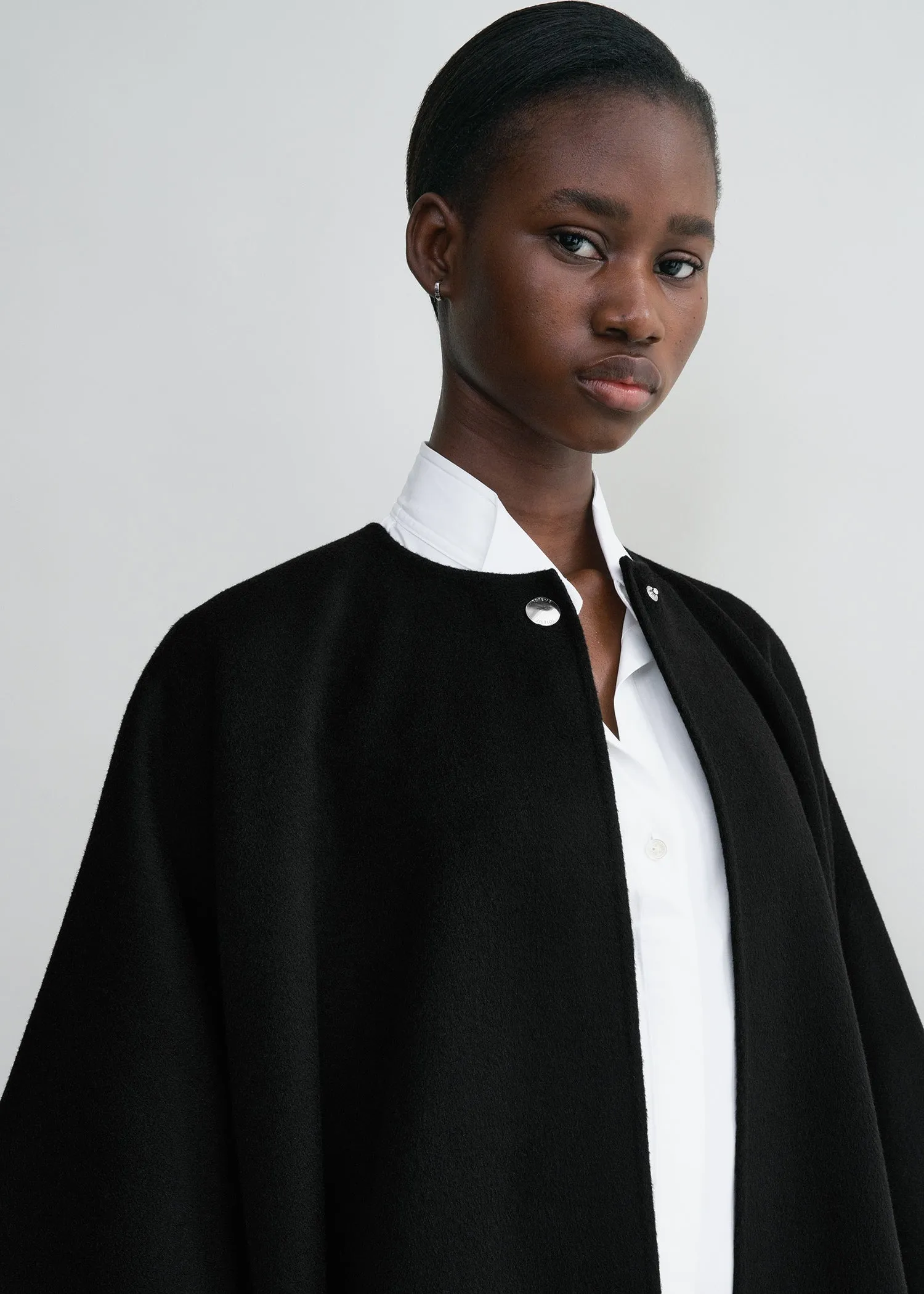 Doublé scarf coat black sold by Toteme product image thumbnail 4