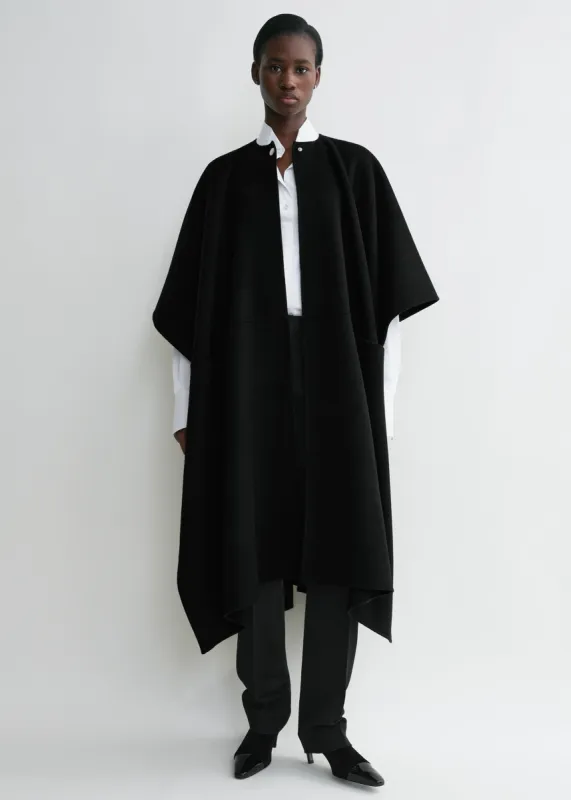 Doublé scarf coat black made by Toteme
