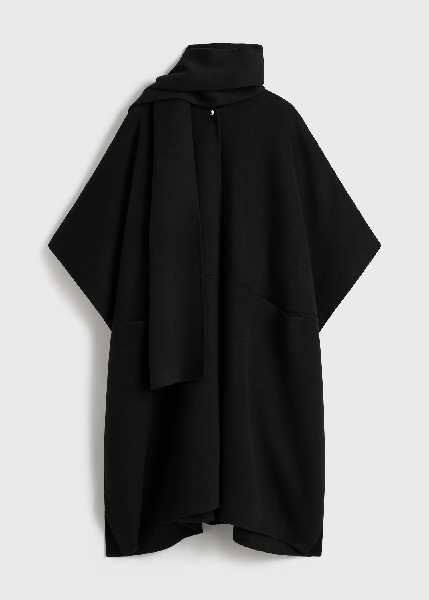 Doublé scarf coat black sold by Toteme product image thumbnail 5