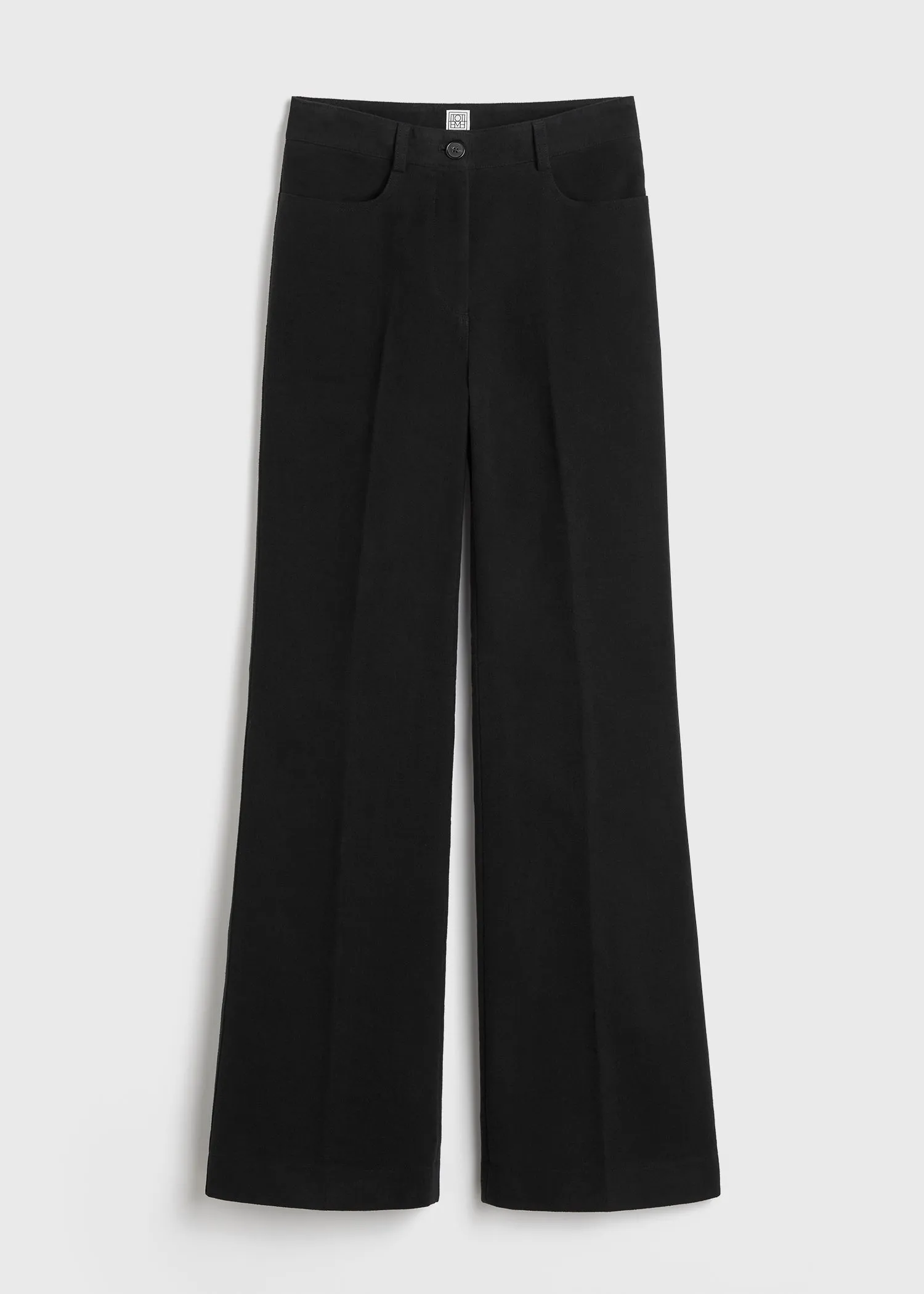 Flared moleskin trousers black sold by Toteme product image thumbnail 5