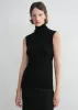 Sleeveless scarf knit black sold by Toteme