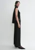Sleeveless scarf knit black sold by Toteme