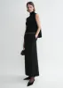Sleeveless scarf knit black sold by Toteme