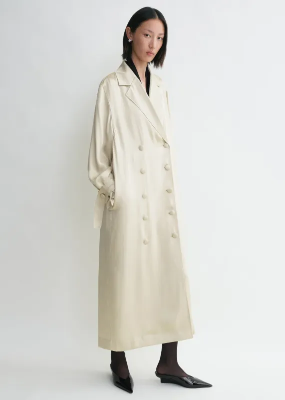 Satin trench dress pearl made by Toteme