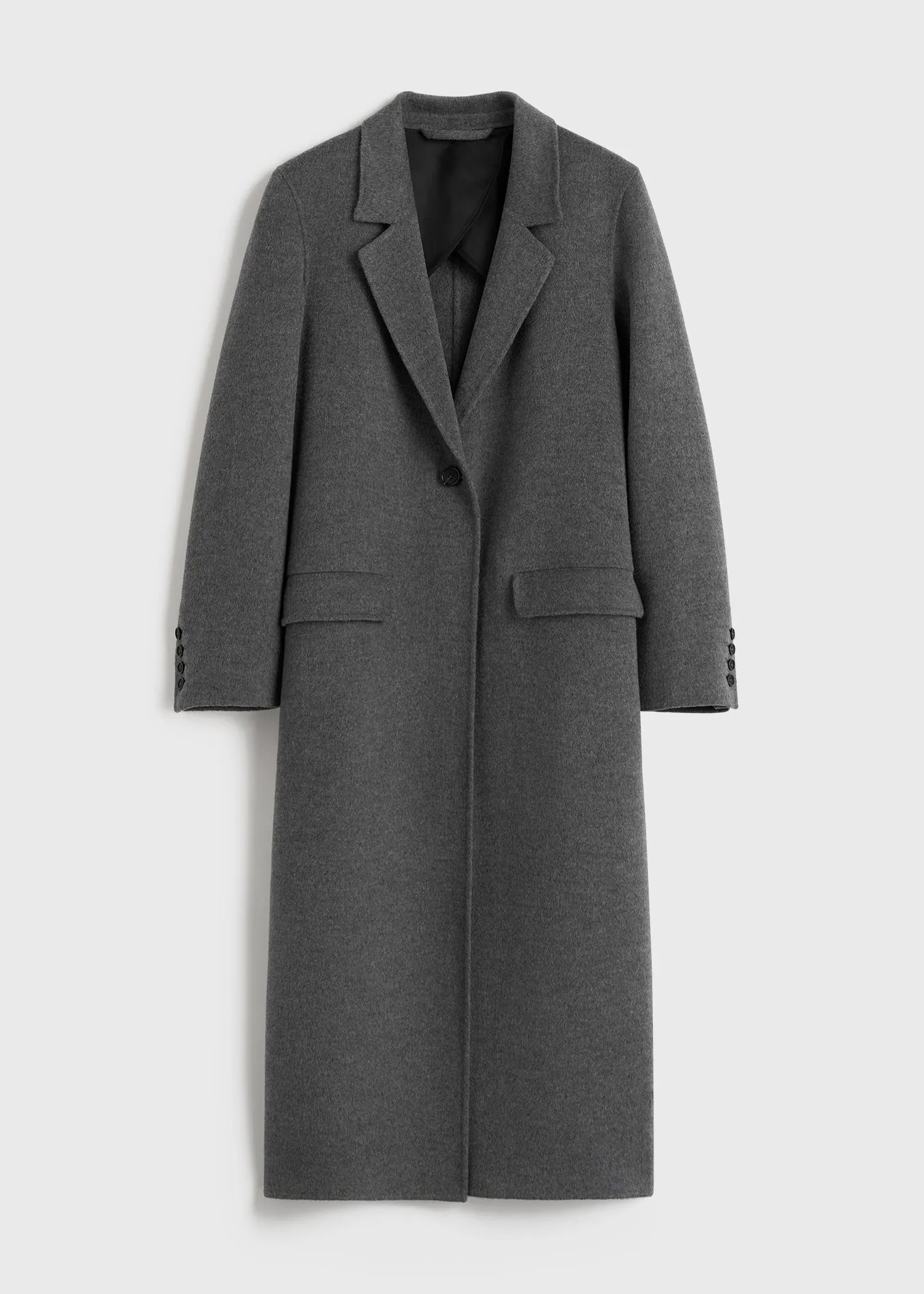Classic doublé coat mid grey melange sold by Toteme product image thumbnail 5