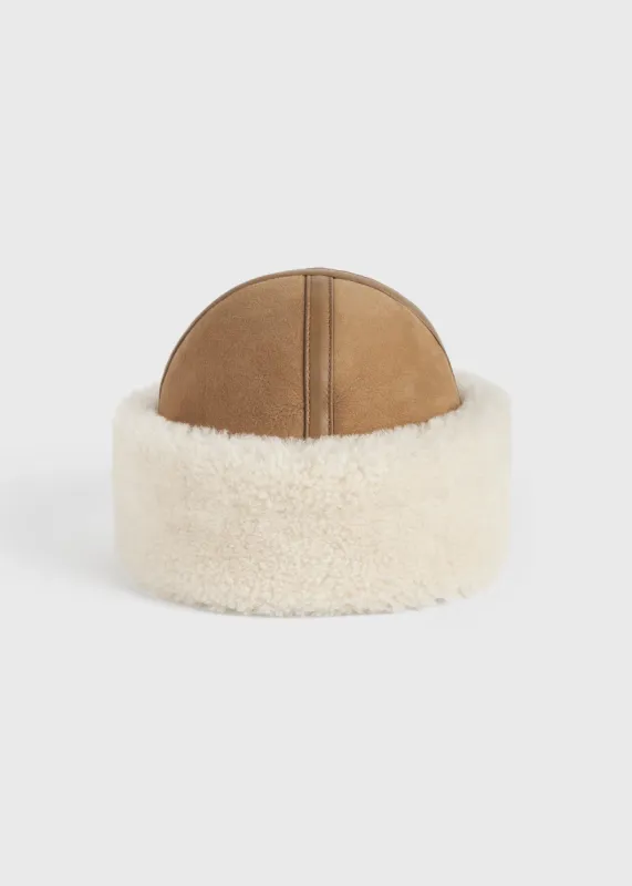 Shearling winter hat biscuit made by Toteme