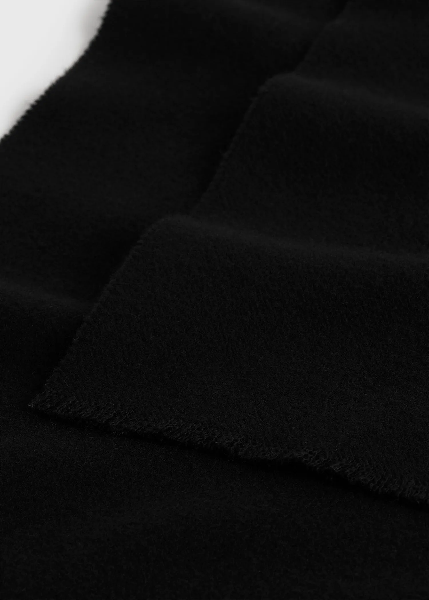 Wide classic wool scarf black sold by Toteme product image thumbnail 5