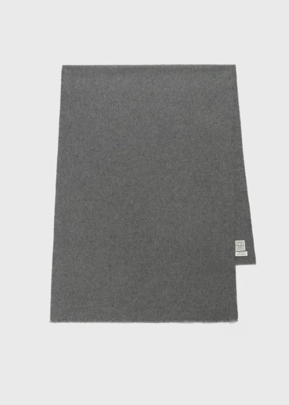 Wide classic wool scarf mid grey sold by Toteme