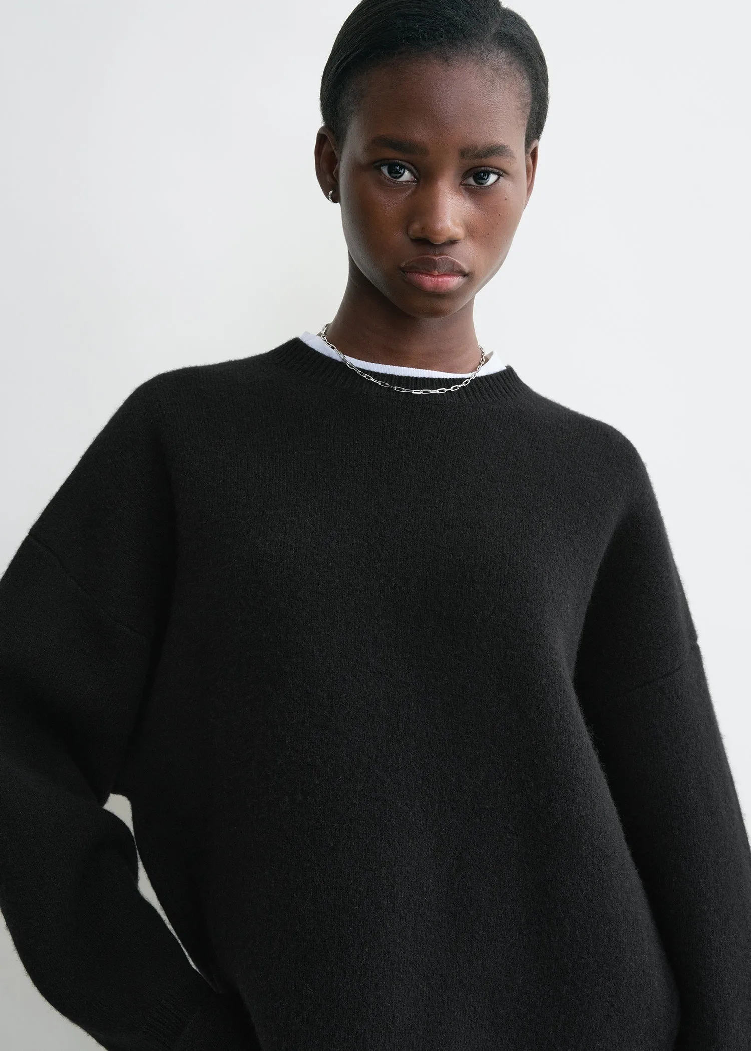 Double-knit pullover black sold by Toteme product image thumbnail 4