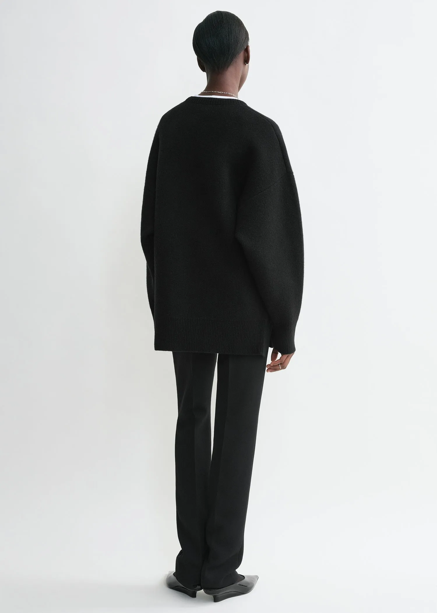 Double-knit pullover black sold by Toteme product image thumbnail 3