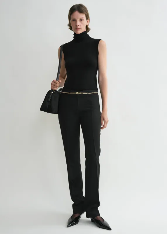 Low-waist cigarette trousers black made by Toteme