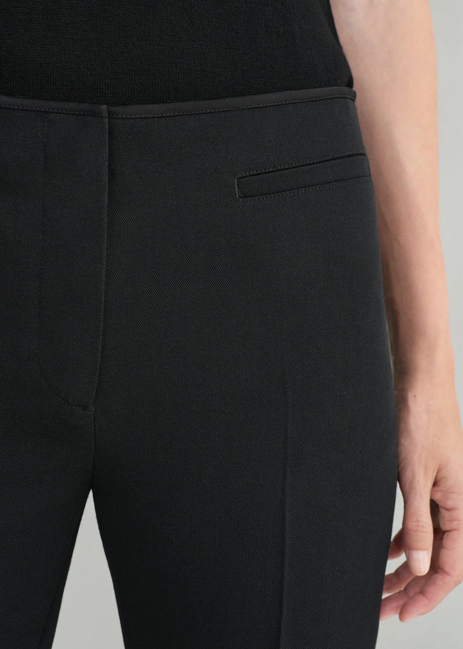 Low-waist cigarette trousers black sold by Toteme product image thumbnail 5