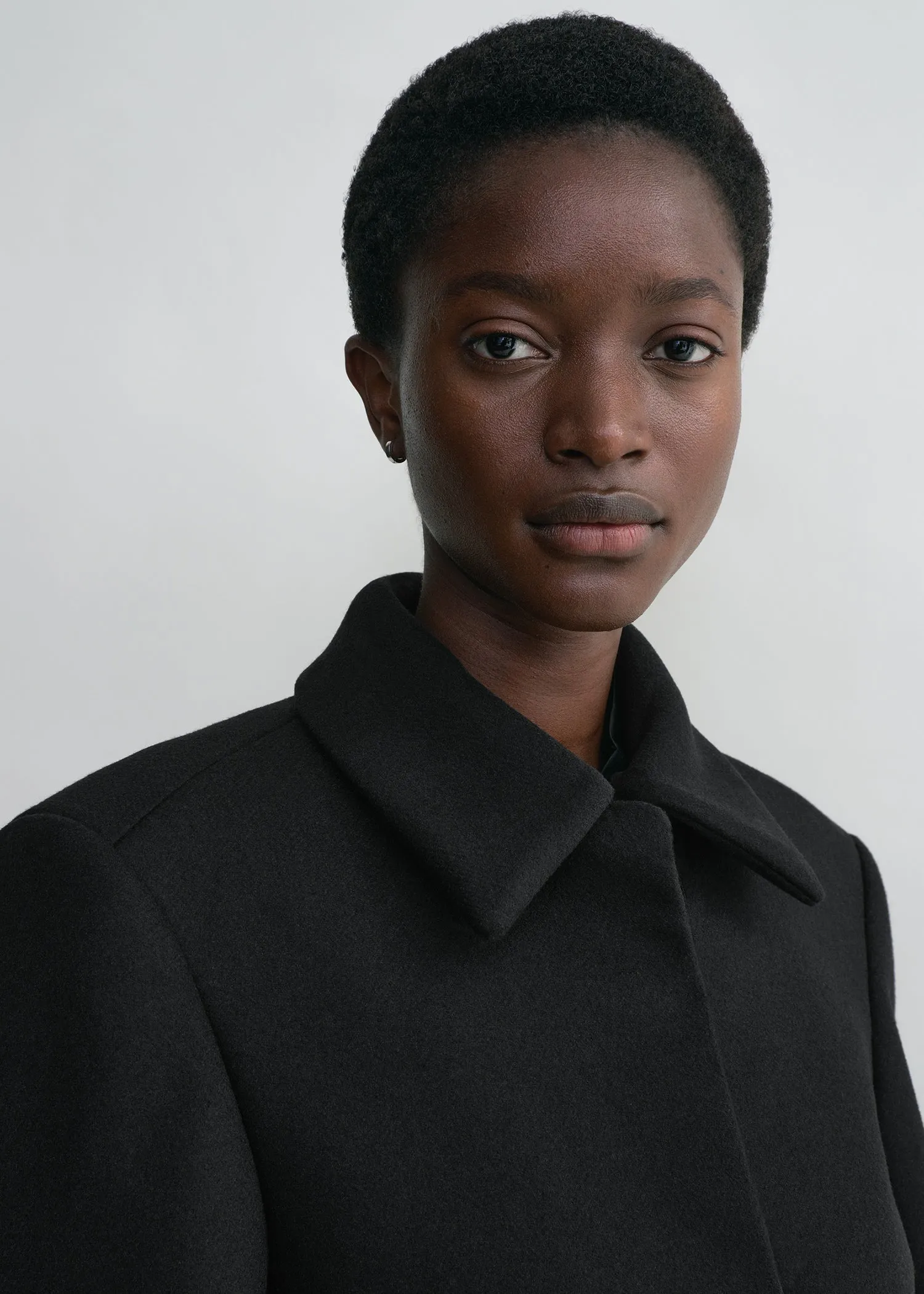 Shearling collar jacket black sold by Toteme product image thumbnail 5