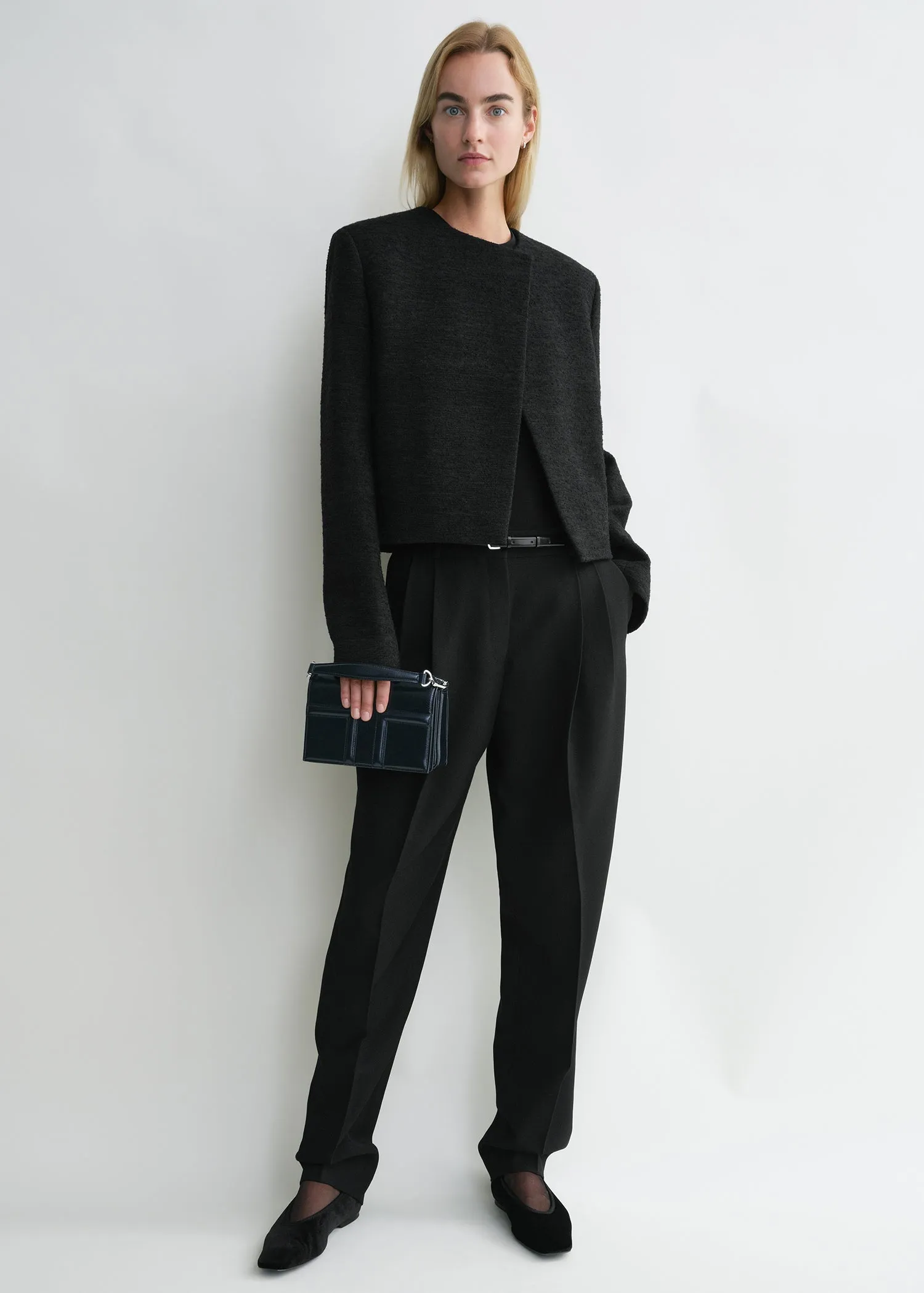 Mini T-Flap Naplack bag navy sold by Toteme product image thumbnail 3