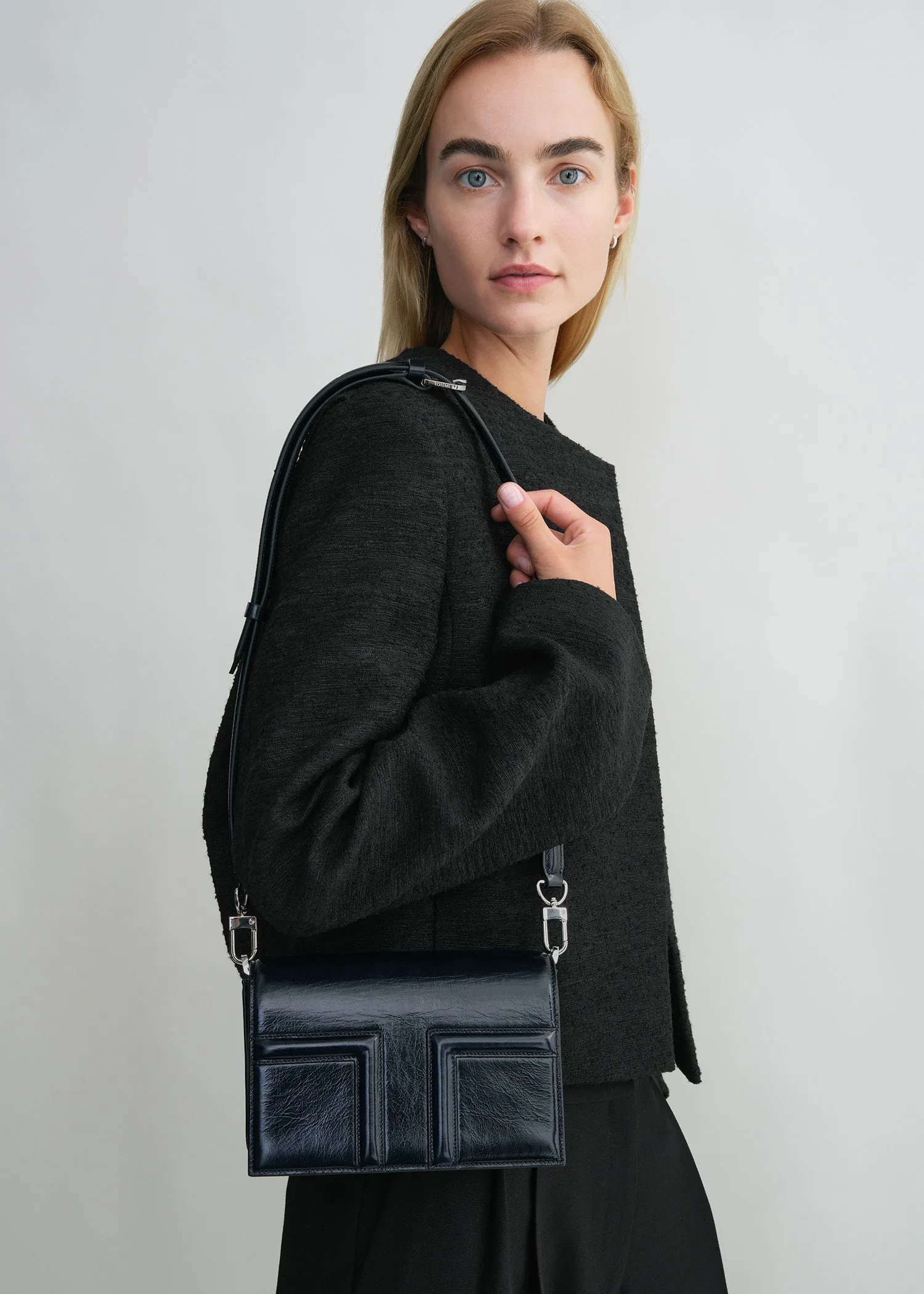 Mini T-Flap Naplack bag navy sold by Toteme product image thumbnail 4