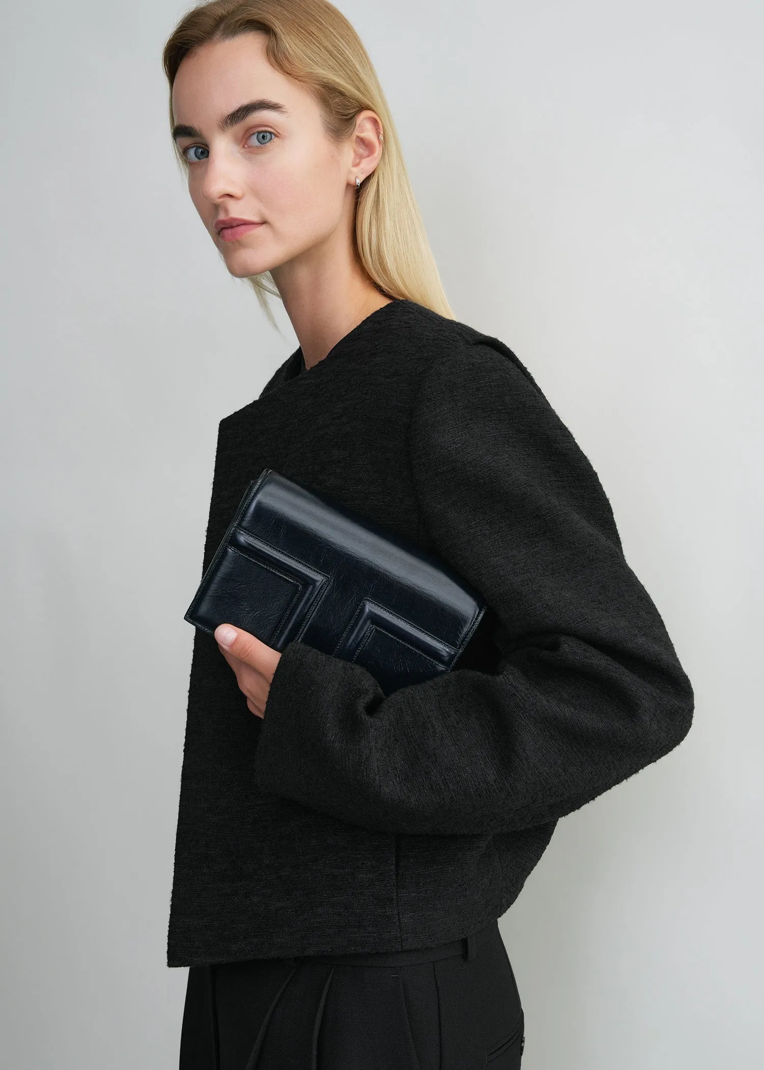 Mini T-Flap Naplack bag navy sold by Toteme product image thumbnail 2