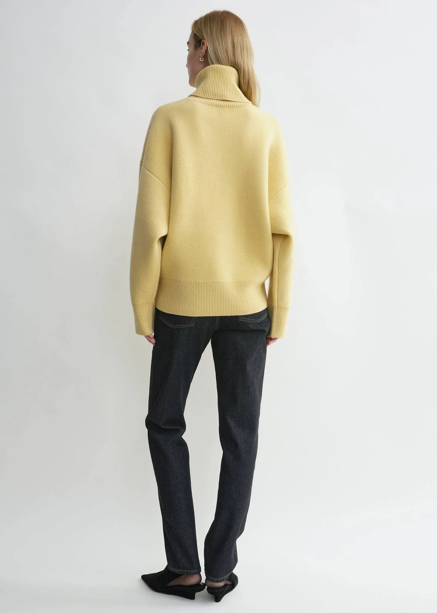 Double-knit turtleneck soft yellow sold by Toteme product image thumbnail 3