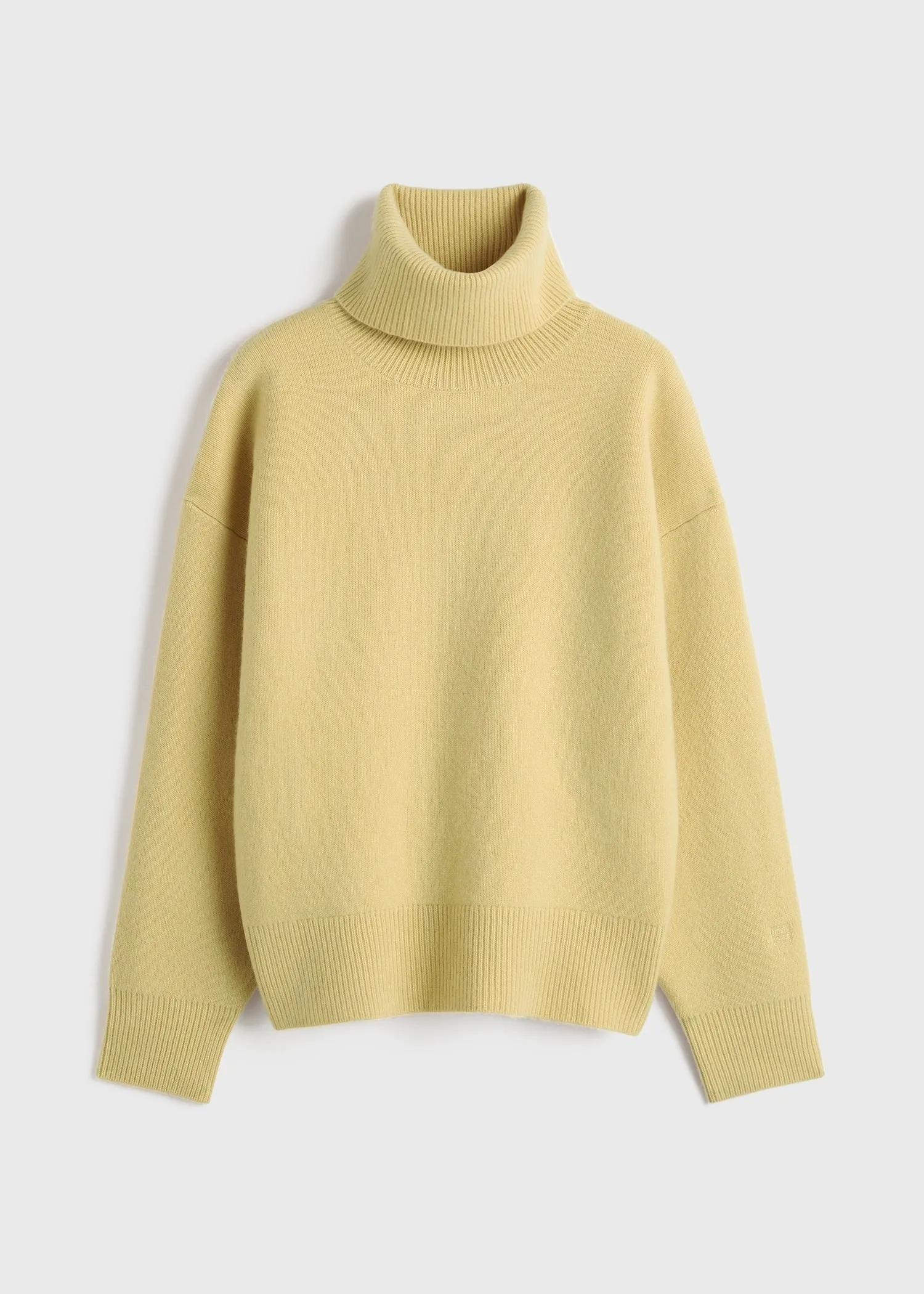 Double-knit turtleneck soft yellow sold by Toteme product image thumbnail 5