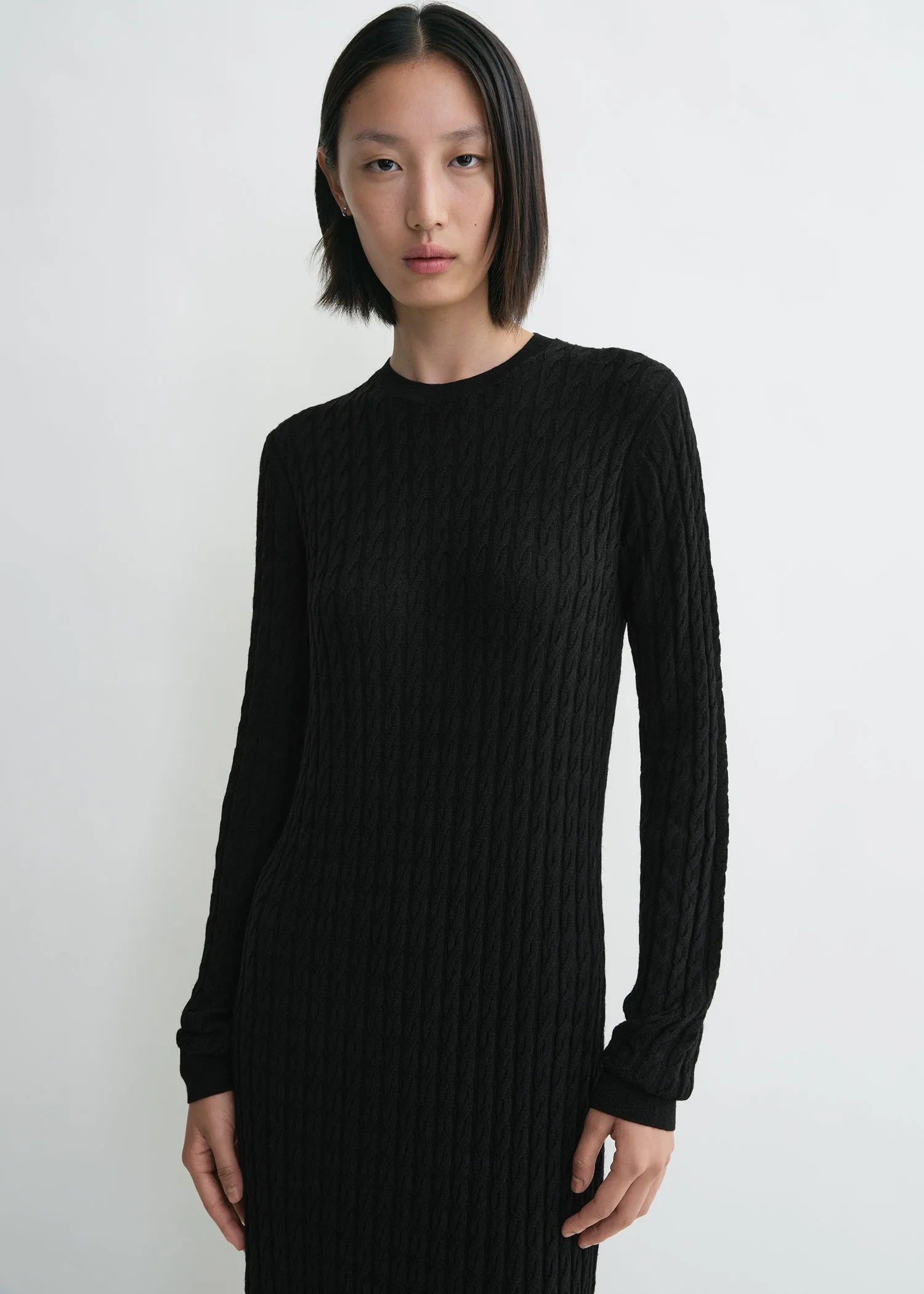 Cable knit dress black sold by Toteme product image thumbnail 4