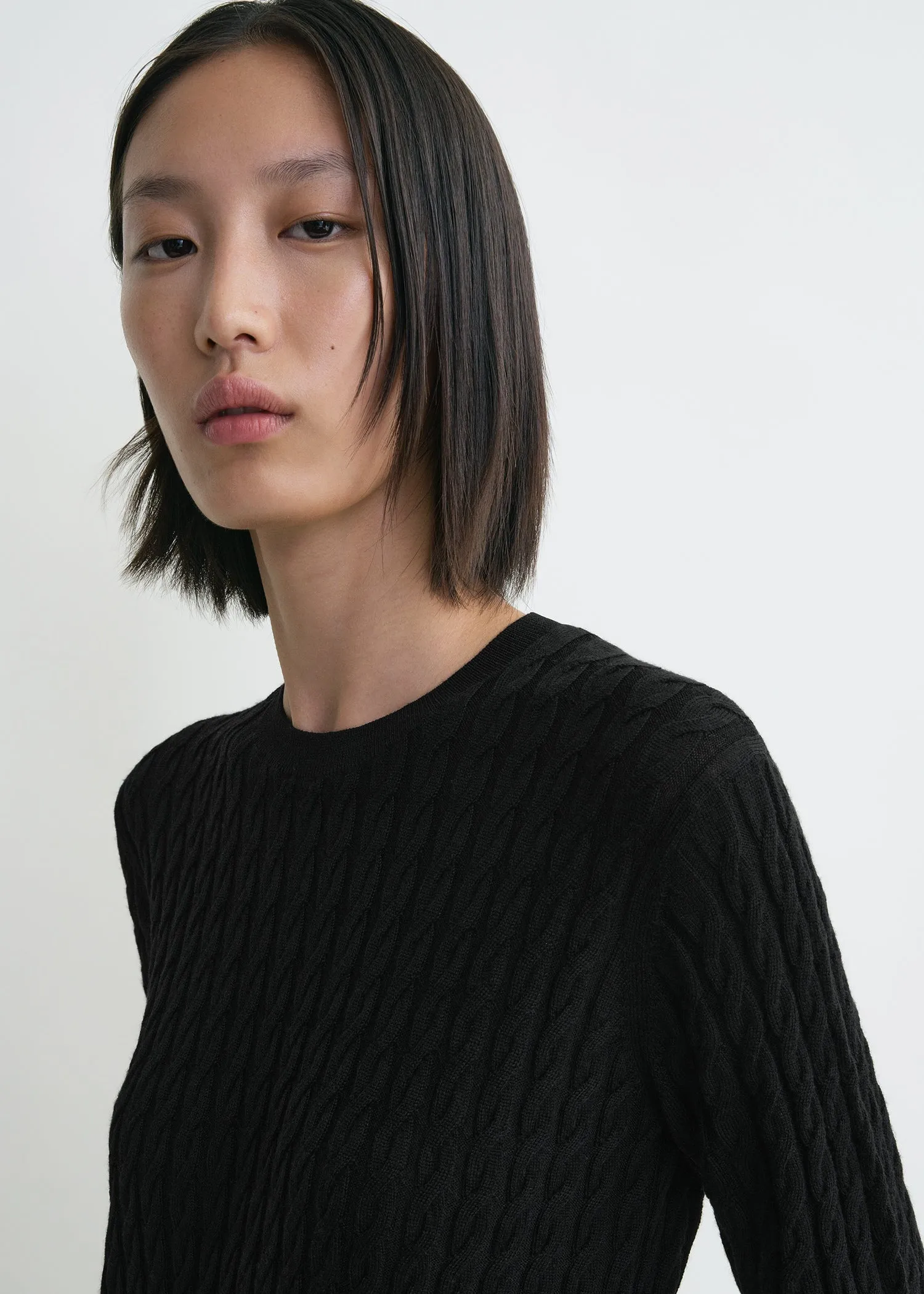 Cable knit dress black sold by Toteme product image thumbnail 5