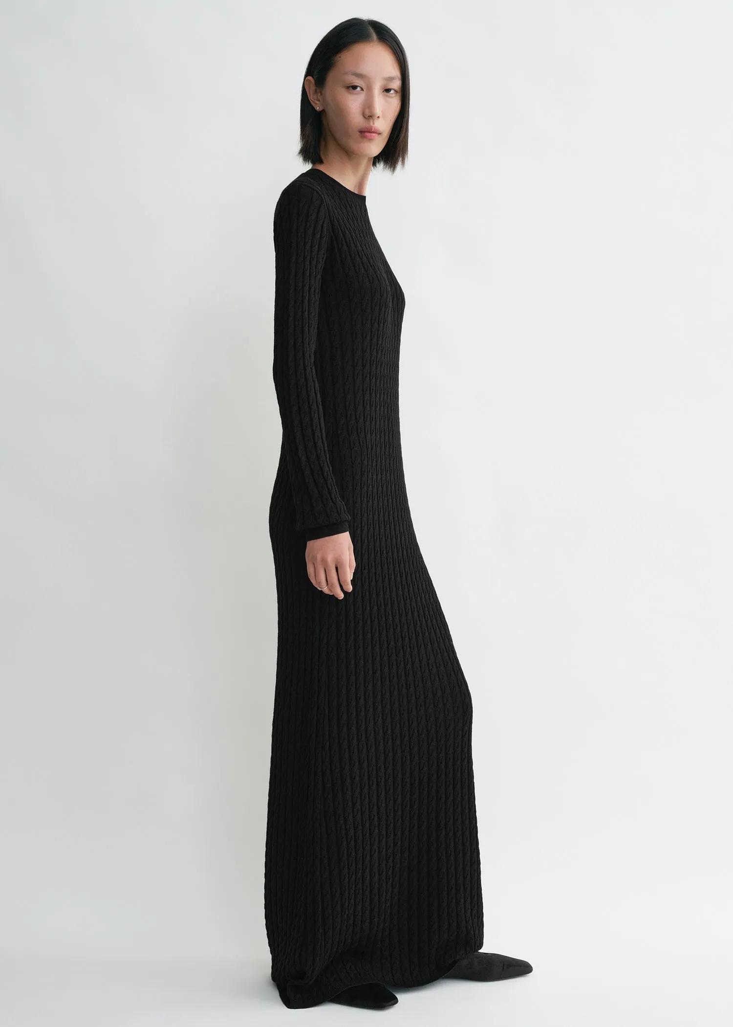 Cable knit dress black sold by Toteme product image thumbnail 2