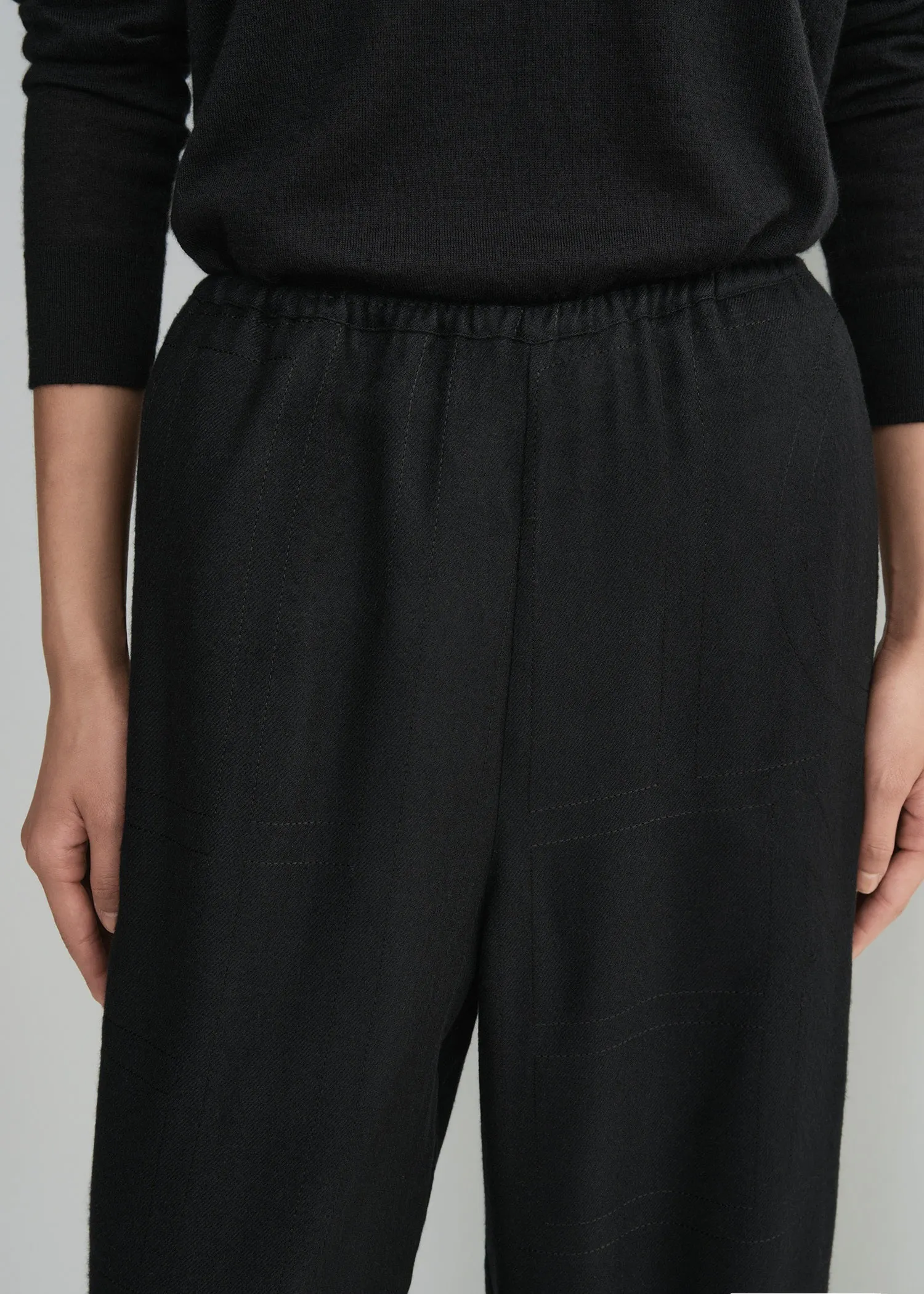 Monogram flannel pj bottoms black sold by Toteme product image thumbnail 4