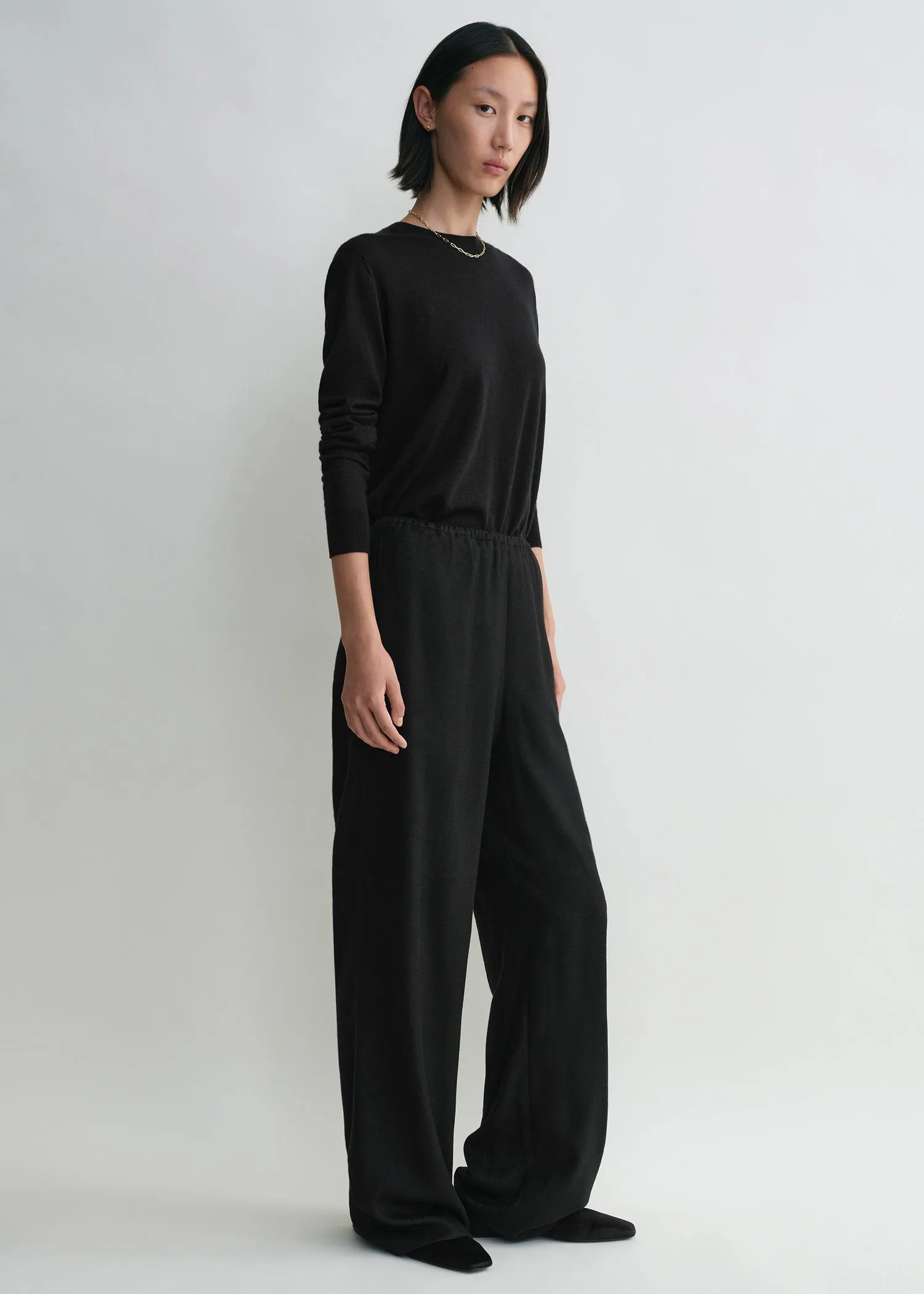 Monogram flannel pj bottoms black sold by Toteme product image thumbnail 2