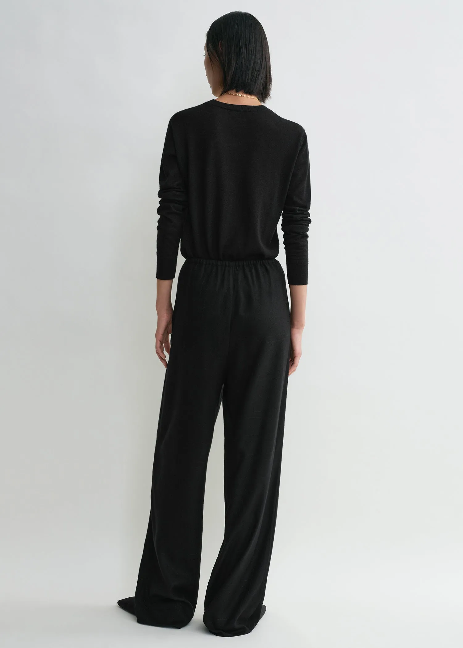 Monogram flannel pj bottoms black sold by Toteme product image thumbnail 3