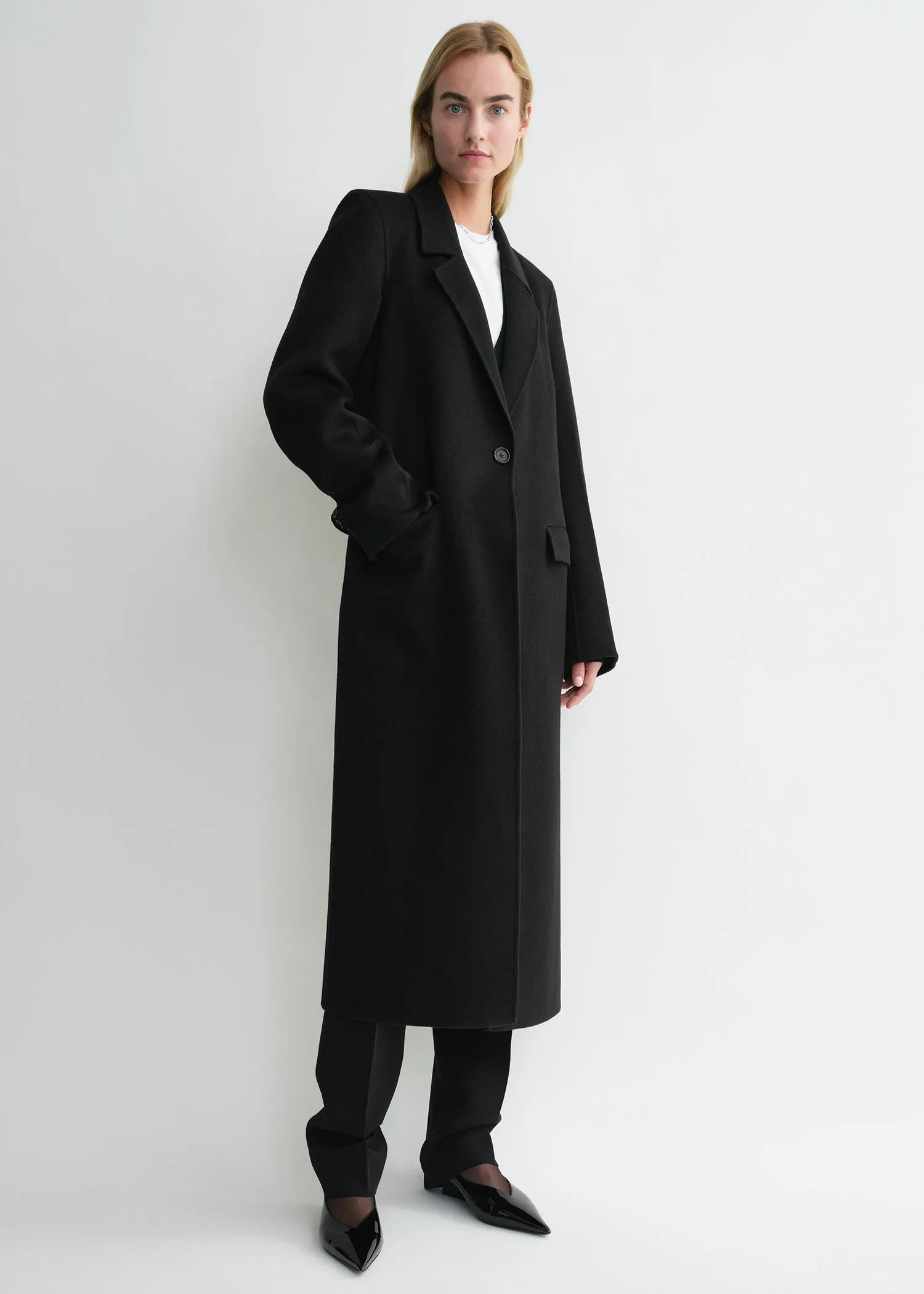 Classic doublé coat black sold by Toteme product image thumbnail 2