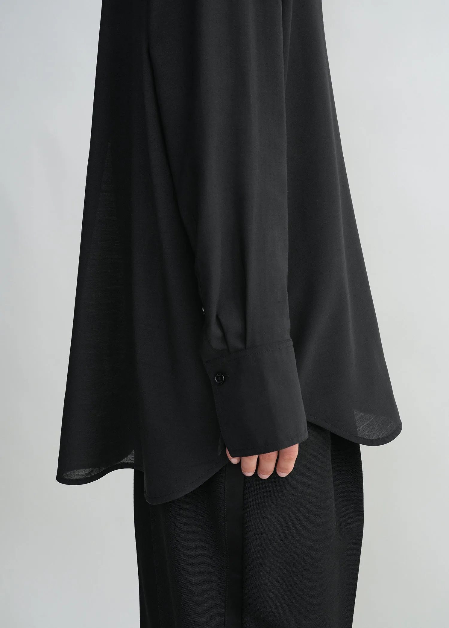 Relaxed voile shirt black sold by Toteme product image thumbnail 5