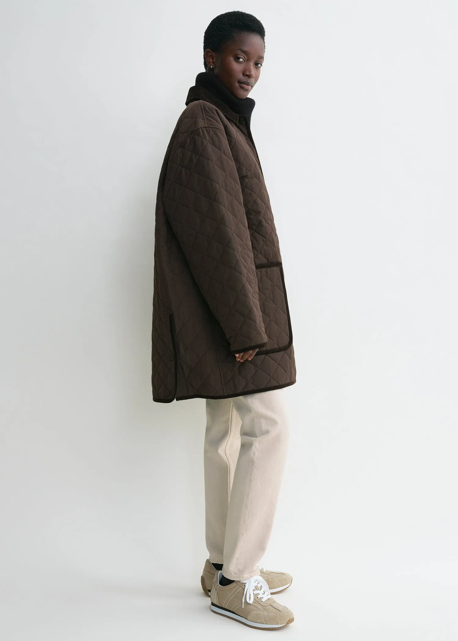 Quilted barn jacket espresso sold by Toteme product image thumbnail 2