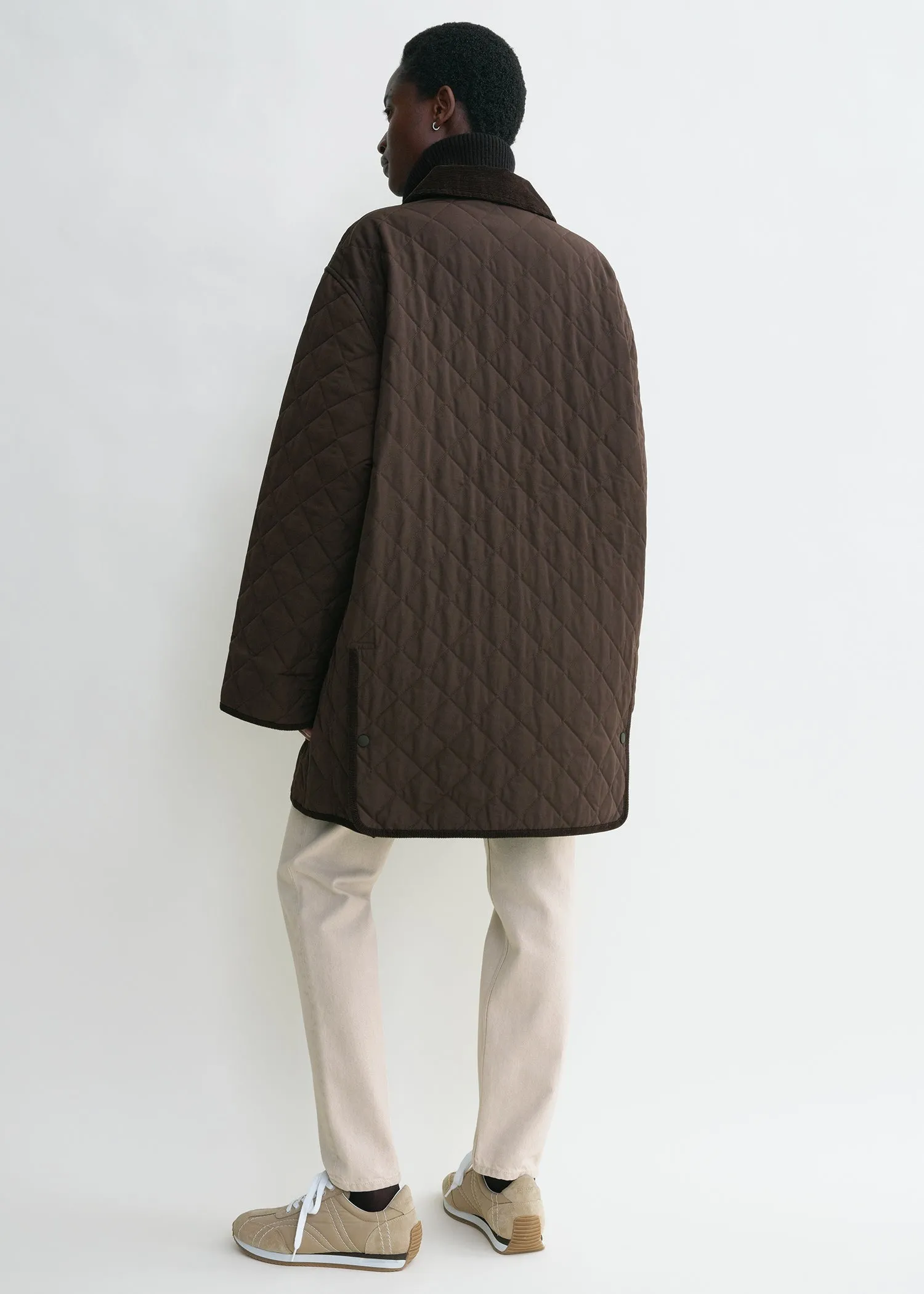 Quilted barn jacket espresso sold by Toteme product image thumbnail 3