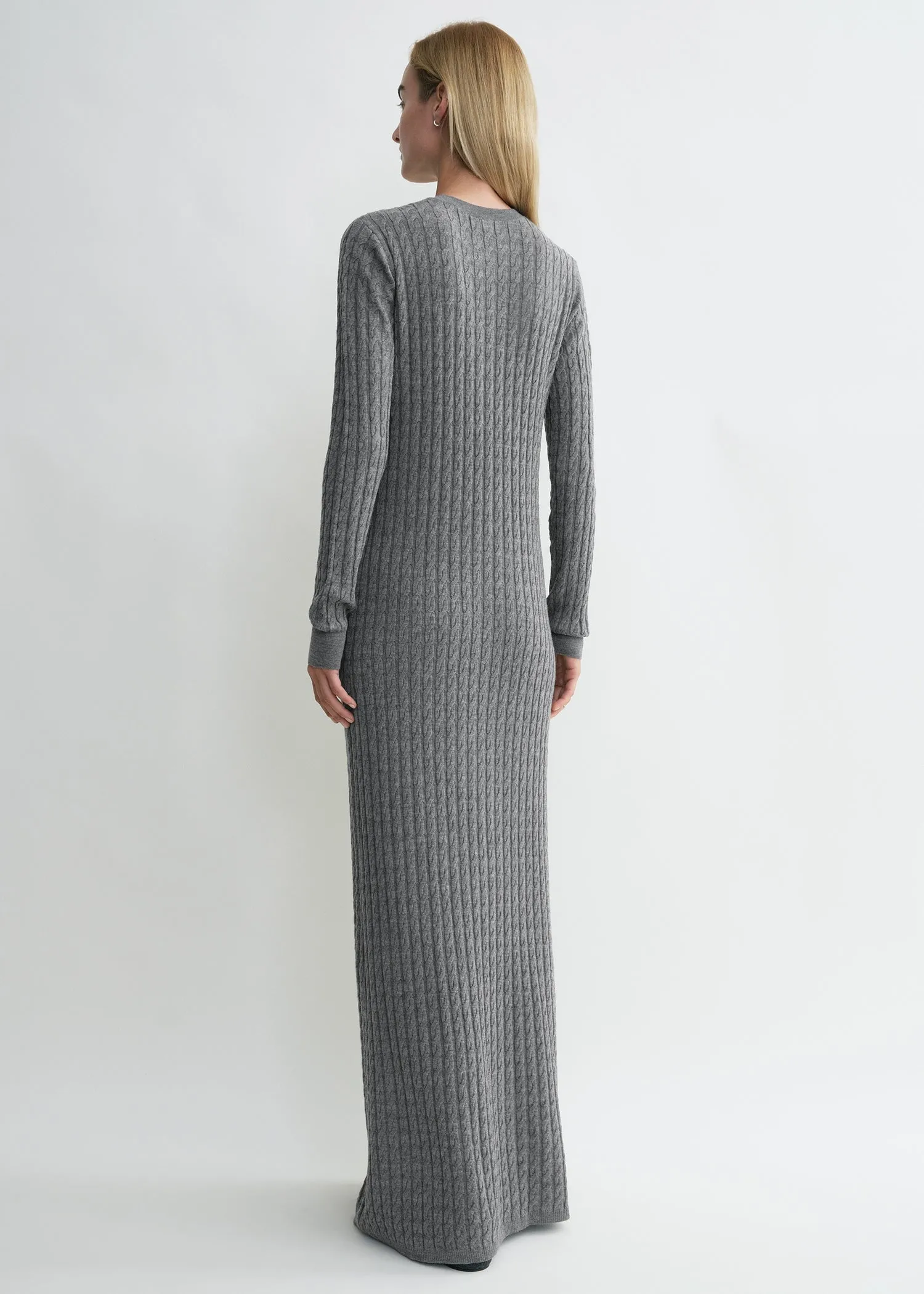 Cable knit dress grey melange sold by Toteme product image thumbnail 3