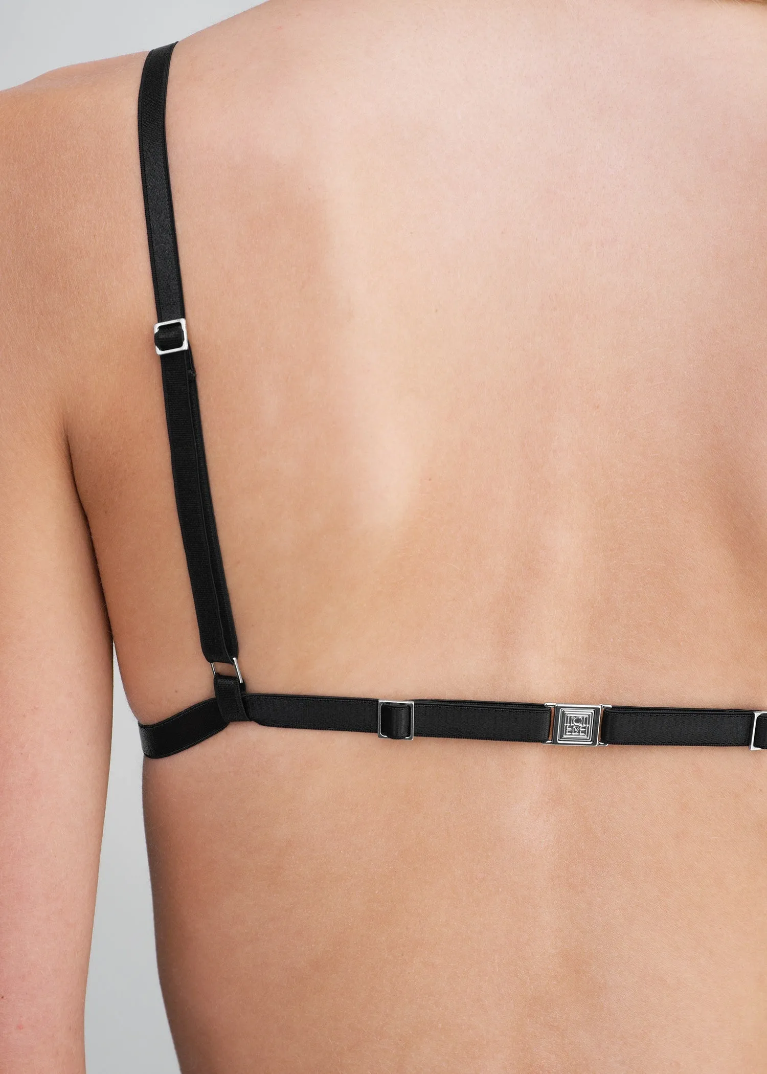 Satin bralette black sold by Toteme product image thumbnail 4
