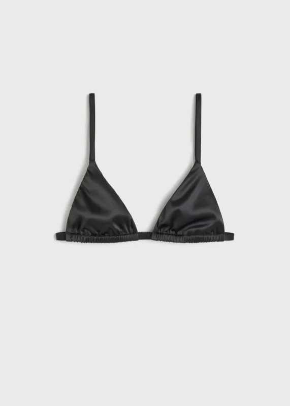 Satin bralette black made by Toteme