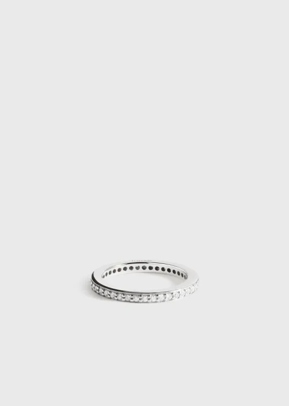 Eternity diamond midi ring 18kt white gold sold by Toteme