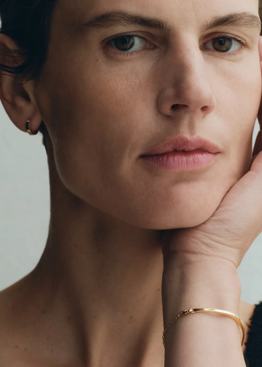 Diamond chain bracelet 18kt gold sold by Toteme product image thumbnail 3