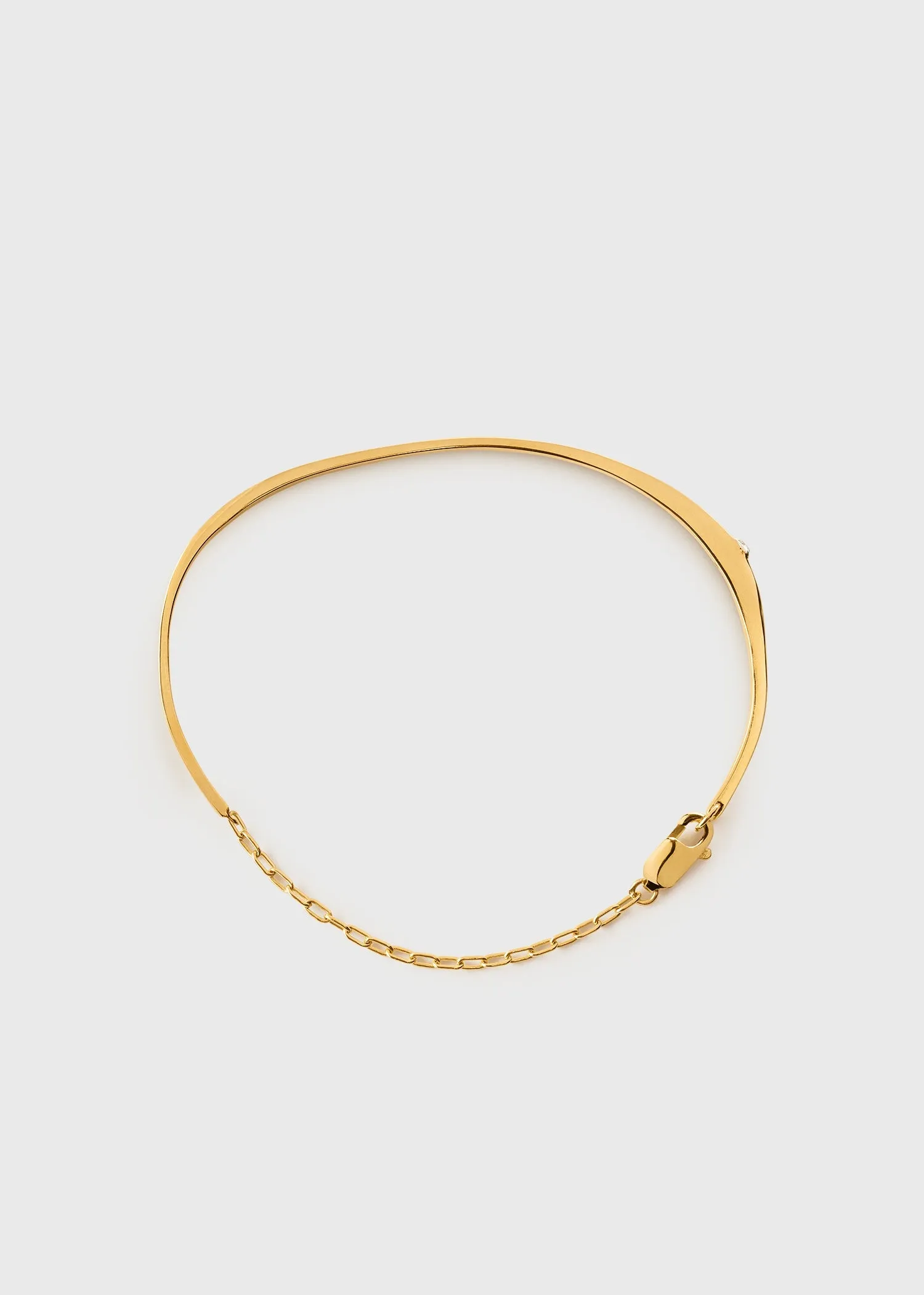 Diamond chain bracelet 18kt gold sold by Toteme product image thumbnail 4