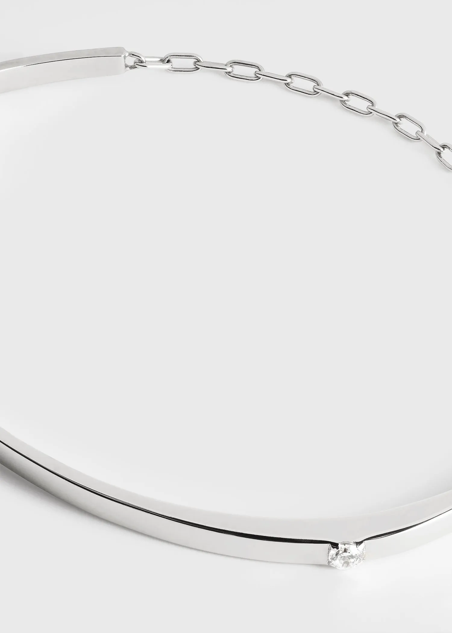 Diamond chain bracelet 18kt white gold sold by Toteme product image thumbnail 4