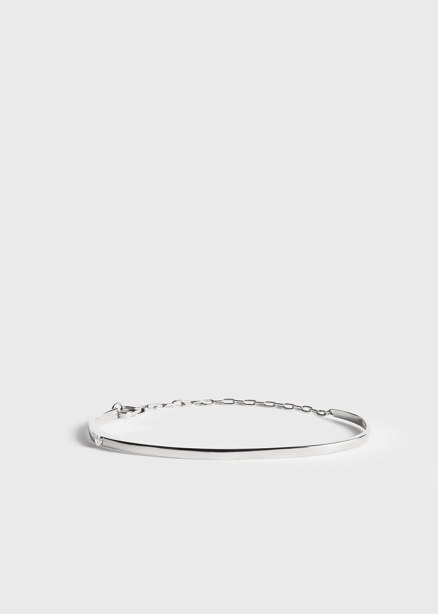 Diamond chain bracelet 18kt white gold sold by Toteme