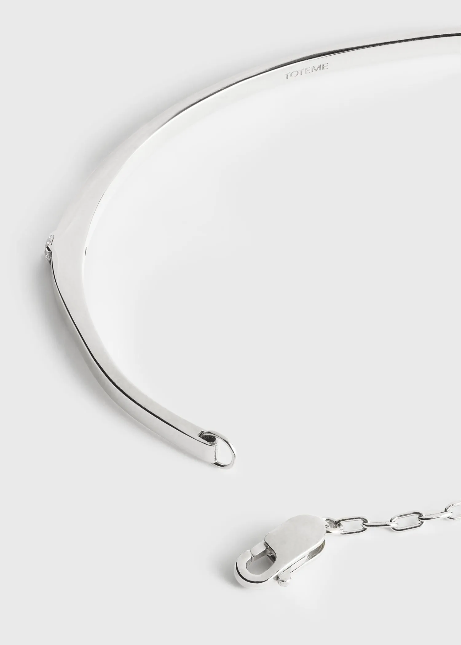 Diamond chain bracelet 18kt white gold sold by Toteme product image thumbnail 5