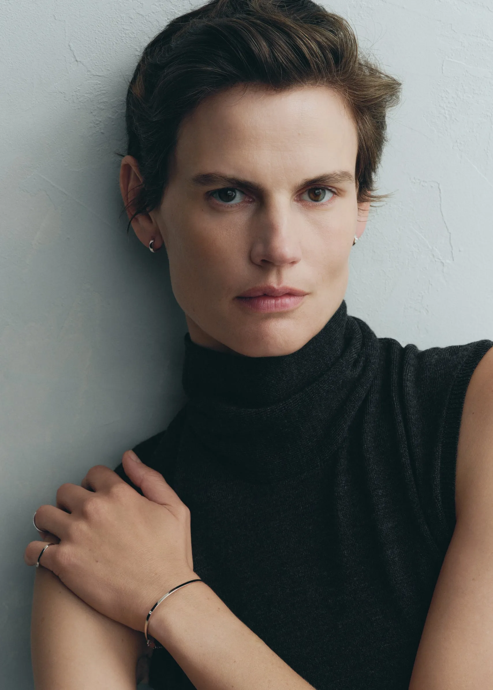 Diamond chain bracelet 18kt white gold sold by Toteme product image thumbnail 2