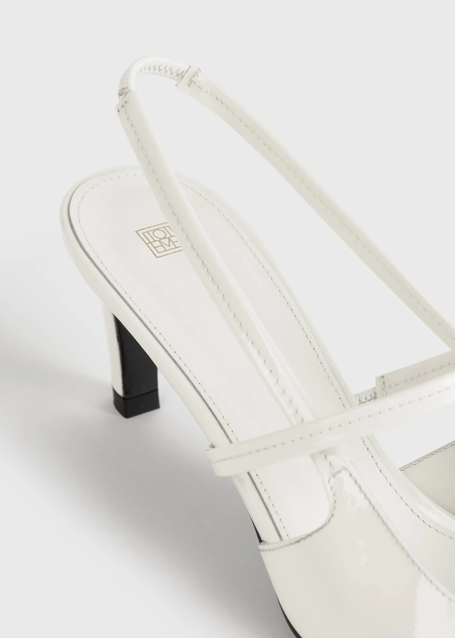 Sharp patent slingbacks off-white sold by Toteme product image thumbnail 5