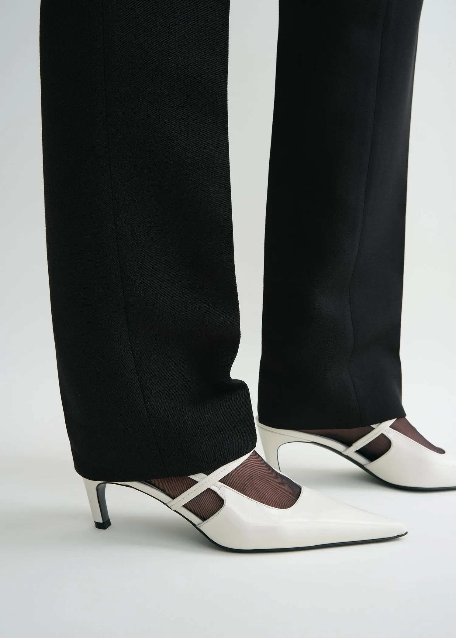 Sharp patent slingbacks off-white sold by Toteme product image thumbnail 3